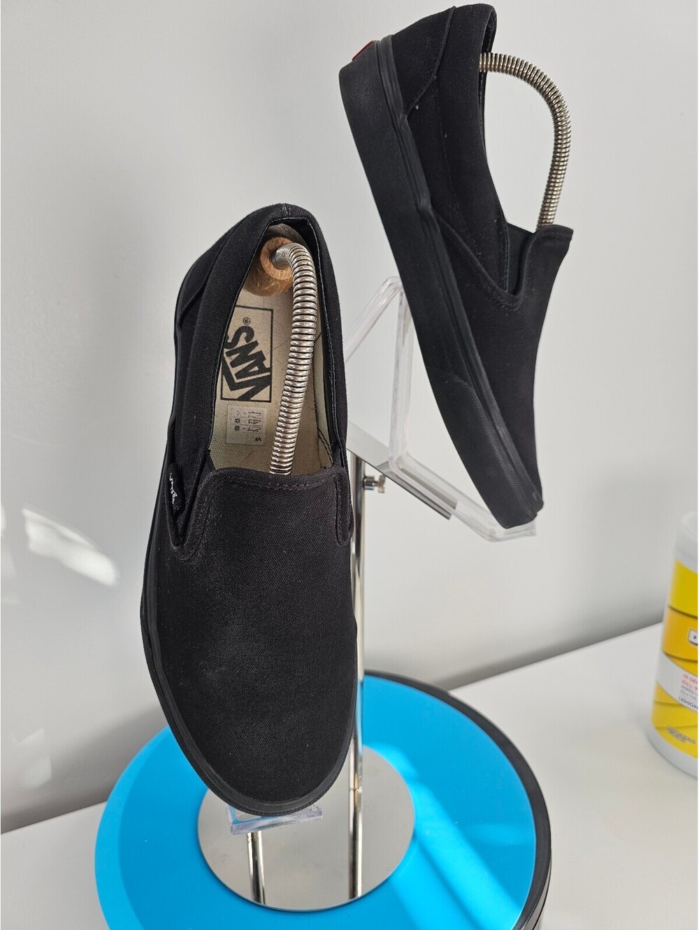 Vans Classic Slip-On Black Canvas Shoes Size 6.5